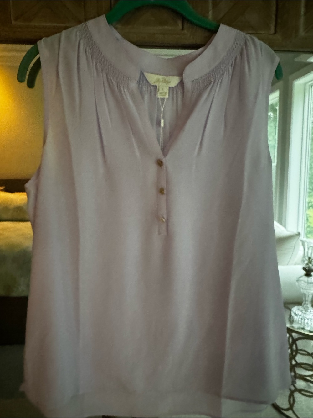 NWT Lilly Pulitzer Lavender Sleeveless Henley Camisole